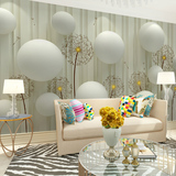 现代简约3D立体欧式圆球花卉大型壁画客厅卧室电视背景墙纸壁纸