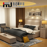 浩迈嘉北欧简约现代布艺床 小户型1.8米1.5米双人布艺软床家具