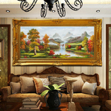 豪富华 欧式纯手绘风景山水油画美式客厅装饰画玄关壁画餐厅挂画