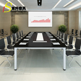 北京办公家具会议桌长桌板式办公桌简约现代黑白大小型条形培训桌