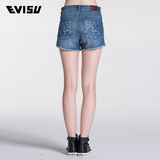 EVISU 女式牛仔短裤 吊牌价1590 S15WWWDS10FS