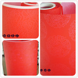 PVC羊皮纸 红色自然纹灯箱吊顶花格灯罩材料 天花吊顶纸 灯罩纸