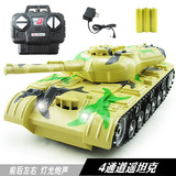 遥控坦克模型超大对战可发射充电动 儿童越野玩具汽车摇控车金属