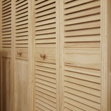 出口欧洲 松木纯实木 百叶门定做 壁橱门 推拉门 衣柜门 折叠门