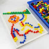 岁儿童玩具男 2-4-6周岁以上创意蘑菇钉拼图宝宝益智力小孩女1-3