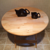 多种全实木折叠桌 便携圆桌 柏木餐桌 家用简约小户型饭桌 咖啡桌
