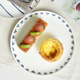 北欧骨瓷盘子创意家用陶瓷菜盘日式蛋糕点心盘圆盘碟子早餐西餐盘