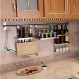 件架厨房置物架壁挂墙上收纳刀架碗盘架不锈钢筷笼厨卫用品用具挂