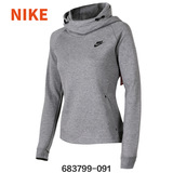 Nike耐克外套女 2015秋冬新款运动连帽套头衫卫衣683799-091