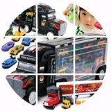 大号货柜运输卡车 儿童模型合金汽车手提收纳箱 男孩玩具车 礼物