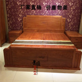 红木家具缅甸花梨木大果紫檀床1.5 1.8米双人床新款实木大床特价