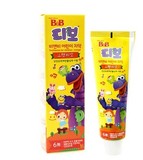 儿童牙膏3-6-12岁进口包邮可食韩国保宁BB橘子草莓味80g可吞咽