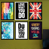 英伦抽象简约英文励志挂画海报装饰画个性卧室办公室书房壁有框画
