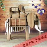 原木小象边几 玄关桌 动物小象造型 书架创意木质摆件 样板房书架