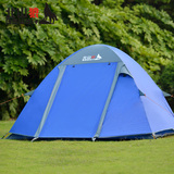 北山狼帐篷户外3-4人防暴雨野外露营装备用品套装多人铝杆帐篷