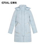 艾莱依2015冬装新款军工装连帽羽绒服女中长款加厚ERAL29006-EDAA