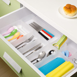 纳川抽屉隔板塑料分类整理盒 柜子自由组合厨房餐具创意收纳盒格