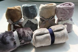 外贸原单纯色珊瑚绒盖腿空调毯办公室儿童车用毛毯宠物礼品小毯子