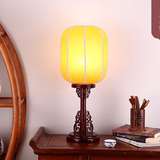 丝线客厅卧室床头实木中式羊皮纸古典灯罩书桌仿古装饰台灯710