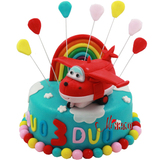北京米乐可蛋糕 创意翻糖卡通生日蛋糕飞机卡通飞机蛋糕 超级飞侠