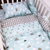北欧风秋冬婴儿儿童纯棉床上用品三件套套件婴儿床床围可自由搭配