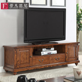 新品 全实木电视柜简约美式1.8米电视柜家具地柜储物柜欧式电视柜