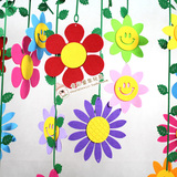 小学商场幼儿园装饰挂饰 教室用品走廊环境布置 双面大六瓣花吊饰