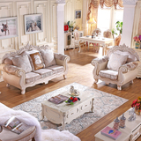 客厅家具 欧式实木沙发 韩式沙发 橡木布艺沙发组合 大户型 田园