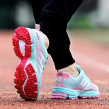 夏季女士韩版圆头百搭运动鞋学生透气网面跑步鞋气垫减震耐磨鞋子