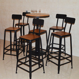 美式北欧铁艺实木家具原木办公桌会议桌餐桌书桌餐桌椅咖啡茶厅桌