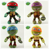 正版电影忍者神龟毛绒玩具乌龟公仔娃娃玩偶儿童生日圣诞节礼物品