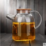 冷水壶玻璃耐热凉水壶大容量1800创意过滤花茶壶耐热玻璃茶具套装
