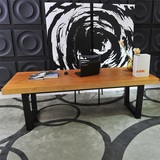 简约现代铁艺实木办公桌会议桌 写字 台式电脑桌 家用书桌子家具