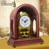 秒达欧式座钟客厅创意仿古台钟实木欧式钟表复古坐钟中式时钟摆件