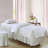 新超柔舒香纤维棉美容床床罩四件套美容院床罩纯白