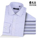 Youngor/雅戈尔专柜正品新款男士衬衣DP纯棉免烫长袖商务工装衬衫
