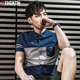 2016新款夏季亚麻男士短袖衬衫韩版修身型男装青年休闲学习衬衣潮