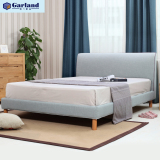 加兰纯实木布艺软床简约现代可拆洗小户型榻榻米双人床1.5米1.8米