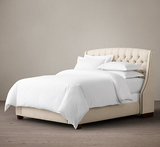 美式乡村卧室实木软包床高档时尚软床双人床1.8米2.0米婚用软包床