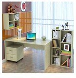 特价家用台式电脑桌 组合转角带书架书桌子 简约现代写字台办公桌