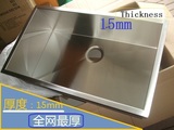 正品 水槽单槽 手工槽不锈钢加深大出口单盆厨房水池加厚宽洗菜盆