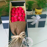19朵玫瑰花束礼盒圣诞节平安夜送礼物北京鲜花店同城速递专人送花