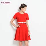 SCOFIELD女装短袖连衣裙纯色夏季A字裙商场同款SFOW6250101