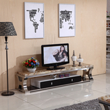 客厅不锈钢电视柜 简约现代大理石面电视机柜 钢化玻璃烤漆家具