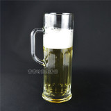 进口美国利比玻璃杯创意啤酒杯超大果汁杯带把杯子透明加厚扎啤杯