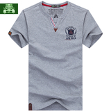 战地吉普AFS JEEP男士V领短袖T恤2016夏季新品棉质男装半袖体恤衫