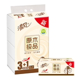 【天猫超市】清风 原木纯品2层150抽*4包软包抽取面纸巾