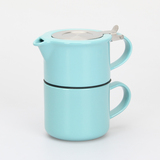 美国FORLIFE正品茶具 无铅陶瓷泡茶壶茶杯子2件套装 不锈钢过滤器