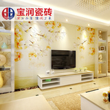 宝润 欧式客厅电视背景墙 600x600仿古墙砖 3D艺术壁画 佛山瓷砖
