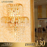 良合奢华酒店别墅欧式金色客厅餐厅过道水晶壁灯饰B6101